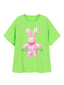 Green Bunny Printed T-shirt - Urlazh New York