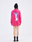 Fuchsia 'Bowling Queen' Hoodie Dress - Urlazh New York