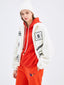 White 'Bowling' Plush Jacket - Urlazh New York