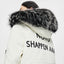Fur collar white parka down