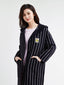 Black & White Striped Car Coat - Urlazh New York