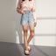 Tassel Diamond Denim Shorts