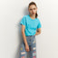 Sky Blue Bead Embroidery Tee