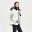 Fur collar white parka down