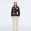 Big Logo Dark Brown Plush Jacket
