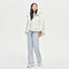 Reflective striped bread down jacket