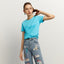 Sky Blue Bead Embroidery Tee