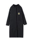 Black & White Striped Car Coat - Urlazh New York