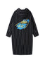 Black & White Striped Car Coat - Urlazh New York