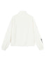 White 'Bowling' Plush Jacket - Urlazh New York