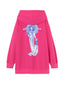 Fuchsia 'Bowling Queen' Hoodie Dress - Urlazh New York