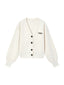 Star Appliqued Lantern Sleeve Cardigan