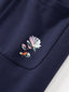 Navy Cropped Lounge Pants - Urlazh New York