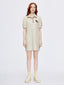 Tip Drill Turn-down Collar Dress