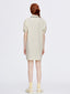 Tip Drill Turn-down Collar Dress