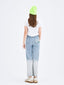 Two Tone High Waist Straight Jeans - Urlazh New York