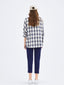Blue Checkered Spliced Sweatshirt - Urlazh New York