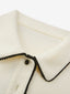 Tip Drill Turn-down Collar Dress