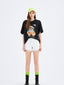Bear Printed Black T-shirt - Urlazh New York