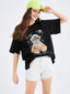 Bear Printed Black T-shirt - Urlazh New York