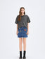 Space Printed Denim Skirt - Urlazh New York