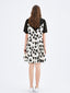 Heart Printed 2-in-1 Silk Dress - Urlazh New York