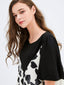 Heart Printed 2-in-1 Silk Dress - Urlazh New York
