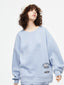 Patchwork Sweatshirt Light Blue