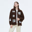 Big Logo Dark Brown Plush Jacket