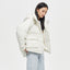 Reflective striped bread down jacket