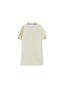Tip Drill Turn-down Collar Dress