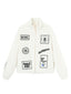 White 'Bowling' Plush Jacket - Urlazh New York