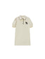 Tip Drill Turn-down Collar Dress