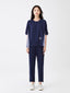 Navy Cropped Lounge Pants - Urlazh New York